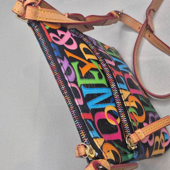 Dooney & Bourke Black Multi Colored-Print Crossbody Bag NWOT - Picture 9 of 17